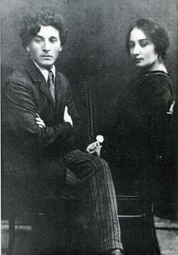 photo of Marc and Bella Chagall, black-and-white.