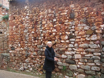 Even  a wall is interesting to Susan Vreeland in Roussillon.