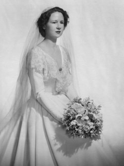 Jean in her Wedding Dress.