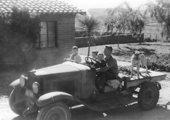 Billy Faith Forrie Forrest Rusty in the Truck, 1954.