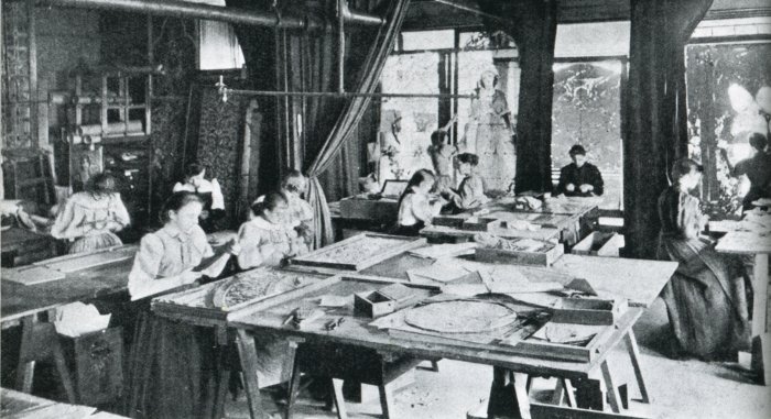 Tiffany Girls in Women's glass cutting department